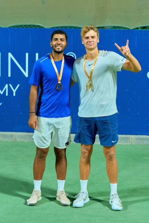 Karim Ibrahim & Oliver Ojakaar with the trophy at Soma Bay